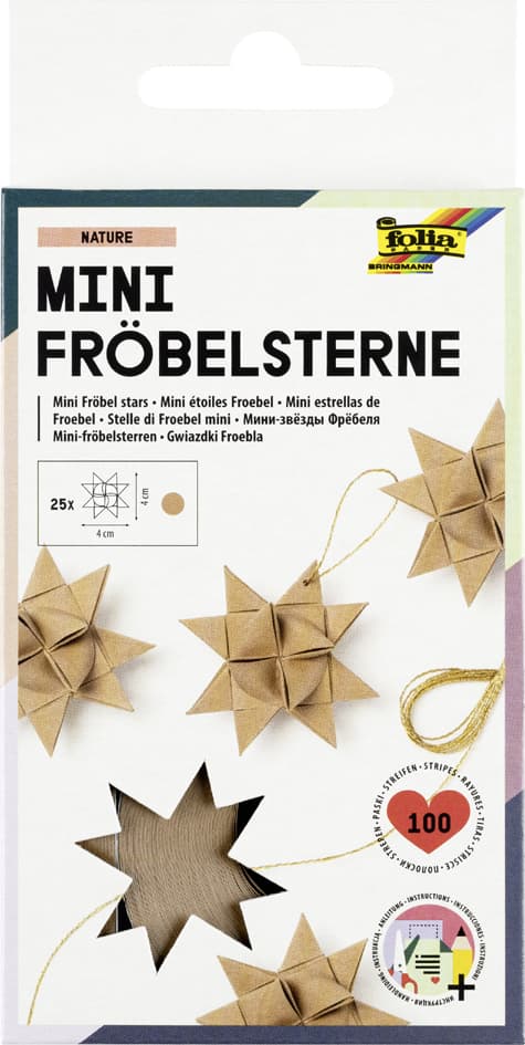Folia Faltpapierstreifen Nature Für Mini Fröbelsterne