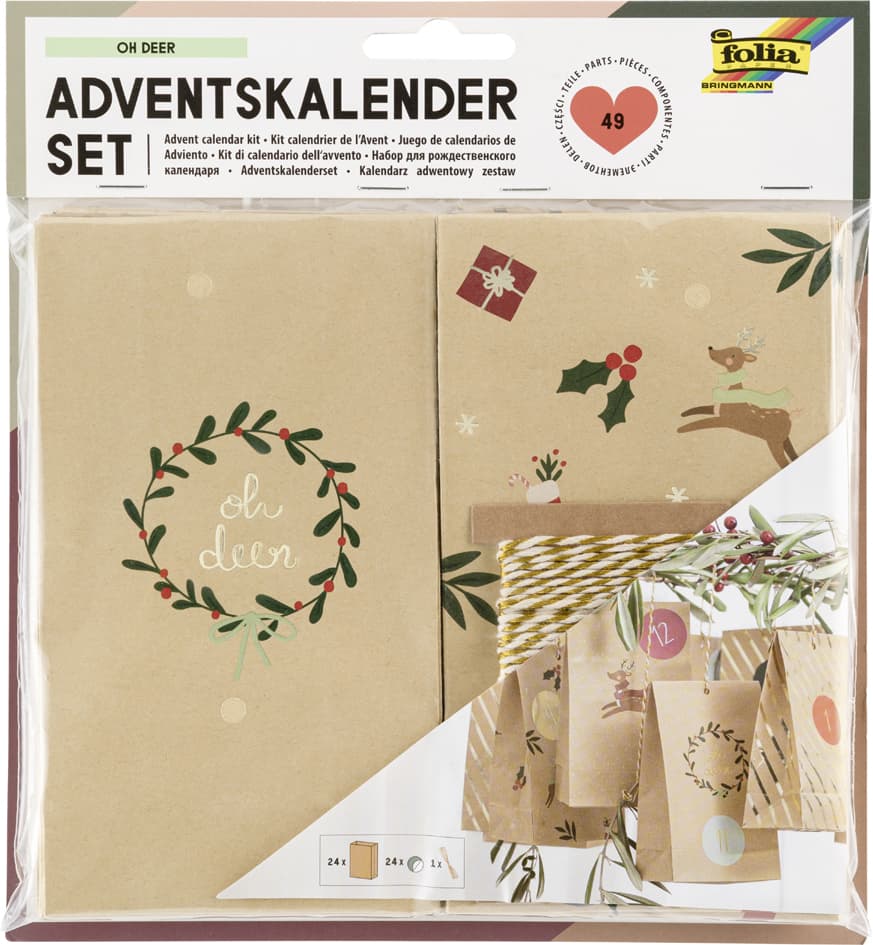 Folia Adventskalender 24 Adventstütchen Oh Deer
