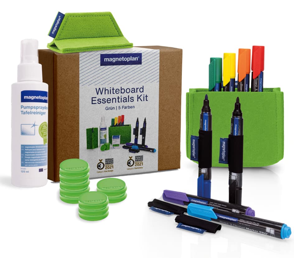 Magnetoplan Whiteboard Essentials Kit, Grün