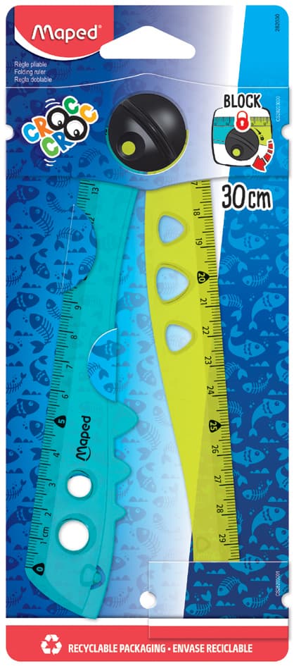 Maped Klapplineal Croc Croc, 150 / 300 Mm, Kunststoff