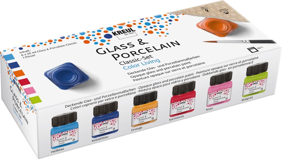 Kreul Porzellanfarbe , Glass & Porcelain,  Color Living-Set