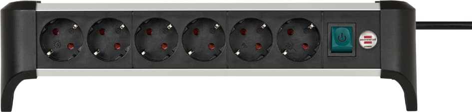 Brennenstuhl Tisch-Steckdosenleiste Alu-Office-Line, 6-Fach