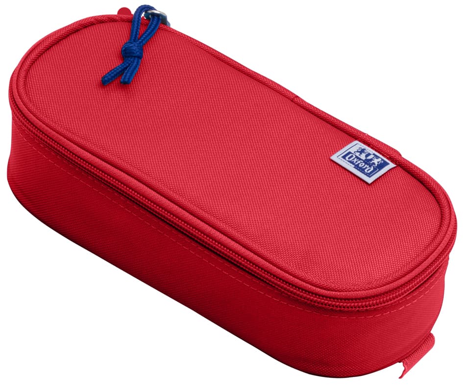 Oxford Schlamper-Etui, Polyester, Oval, Rot