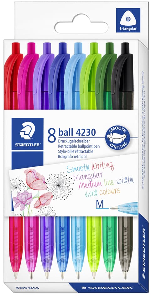 Staedtler Druckkugelschreiber Ball 4230 M, 8er Kartonetui