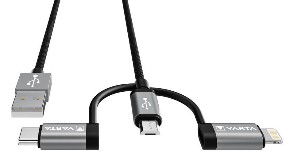 Varta Ladekabel Speed Charge & Sync Cable 3in1, 2 M