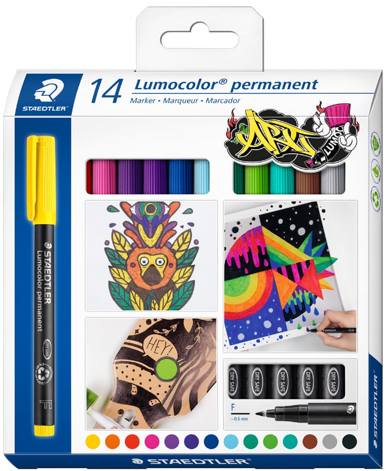Staedtler Lumocolor Permanent-Marker 318f, 14er Kartonetui
