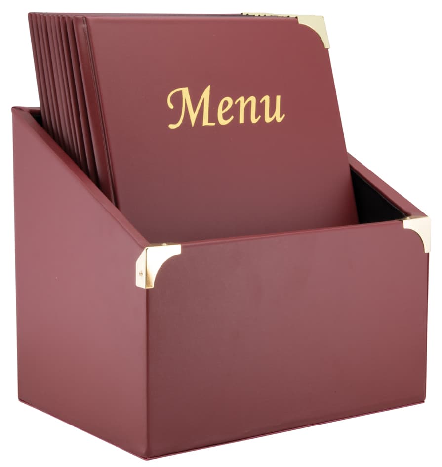 Securit Speisekarten-Mappe Basic, Din A4, Weinrot, 10er Box
