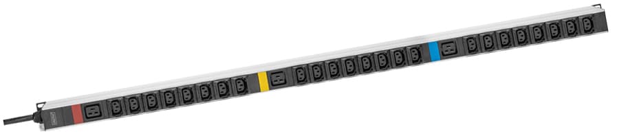 Digitus 19,  Kaltgeräte-Steckdosenleiste, 27-Fach, Schwarz