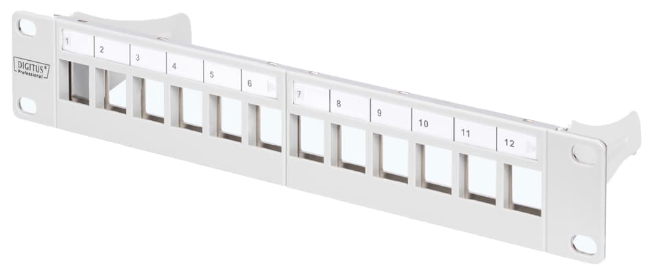 Digitus 10, Modular Patch Panel, 12 Ports, Lichtgrau
