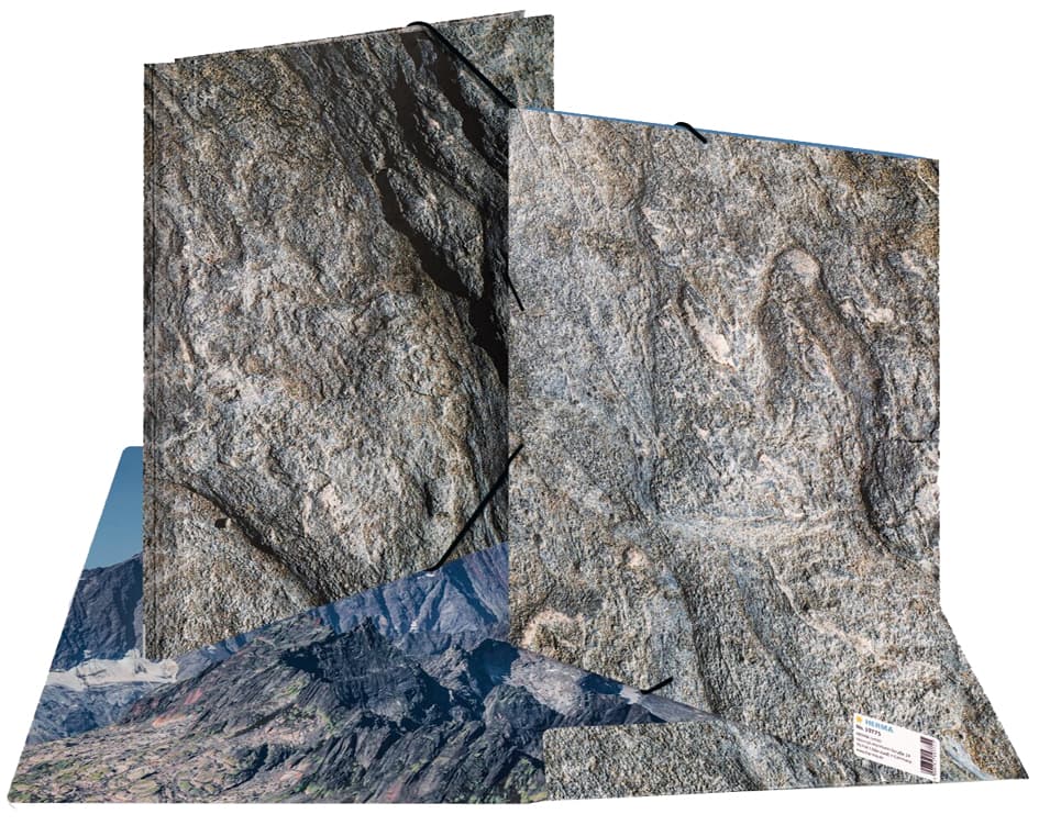Herma Eckspannermappe , Nature, , Din A4, Karton, Stone