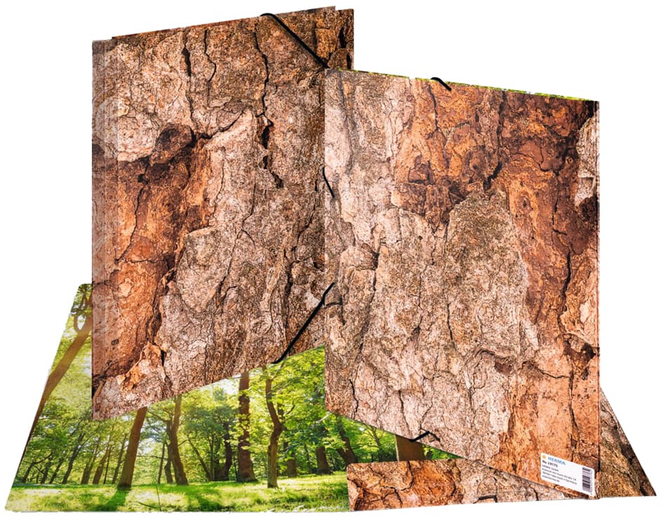 Herma Eckspannermappe , Nature, , Din A4, Karton, Wood