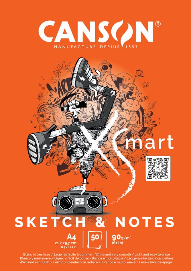 Canson Studienblock Xs, Mart Sketch & Notes, Din A4