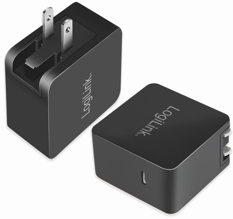 Logilink Usb-Reiseadapter, Usb-C, Gan-Technologie, Schwarz
