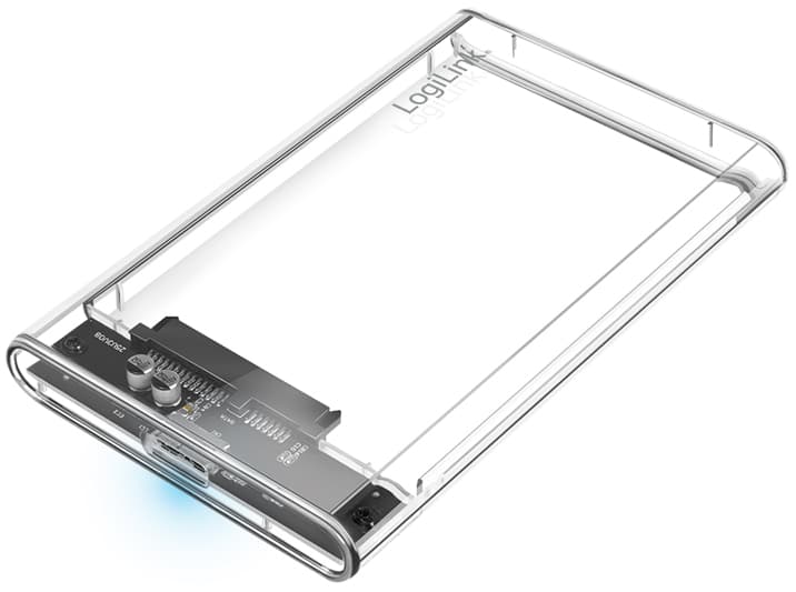 Logilink 2,5,  Sata Festplatten-Gehäuse, Usb 3.0, Transparent