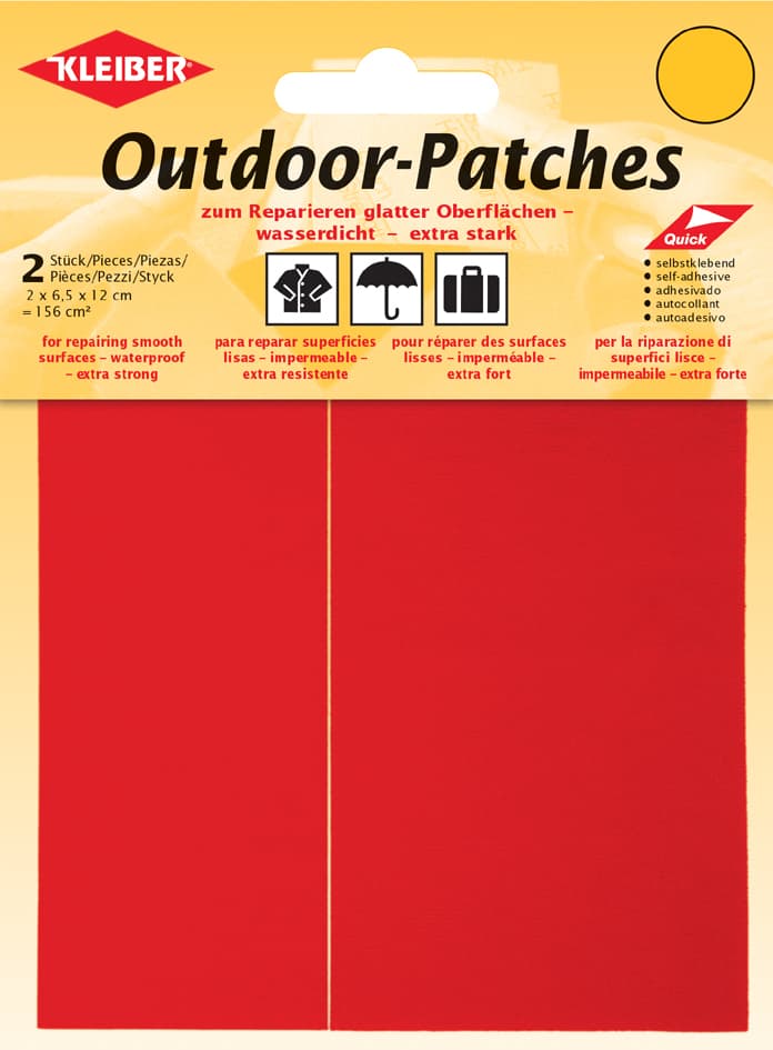 Kleiber Outdoor-Patches, Selbstklebend, 65 X 120 Mm, Rot