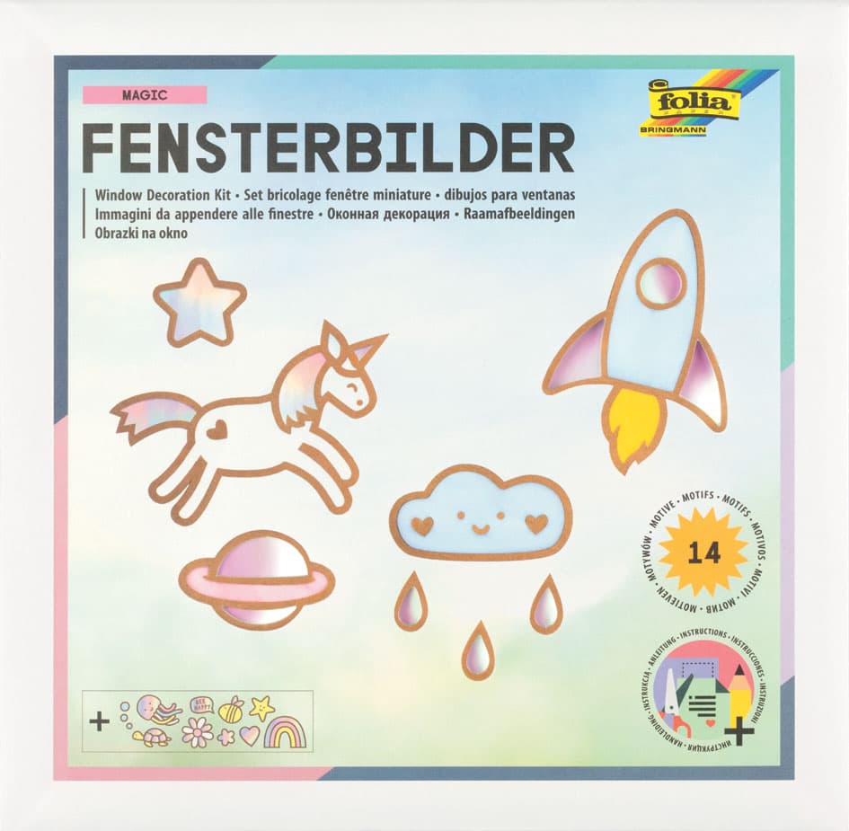 Folia Fensterbilder-Set Magic, 14 Motive