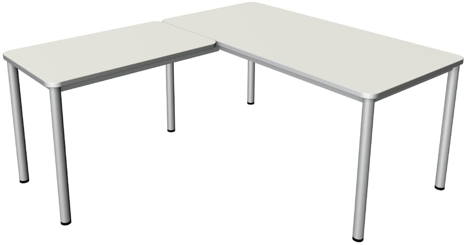 Kerkmann Schreibtisch Prime Mit Anbau, (B)1.600 Mm, Weiß