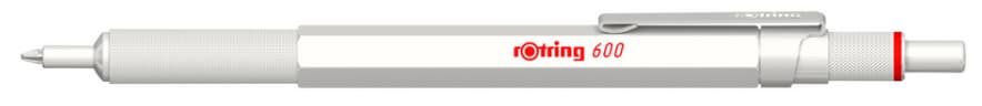 Rotring Druckkugelschreiber 600, Metallic-Perlweiß