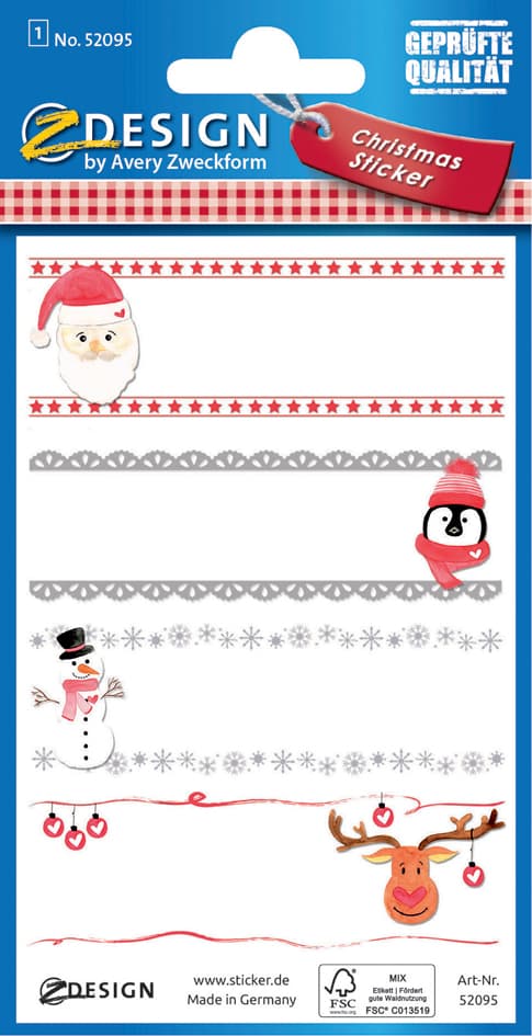 Avery Zweckform Zdesign Weihnachts-Geschenkesticker , Namen,