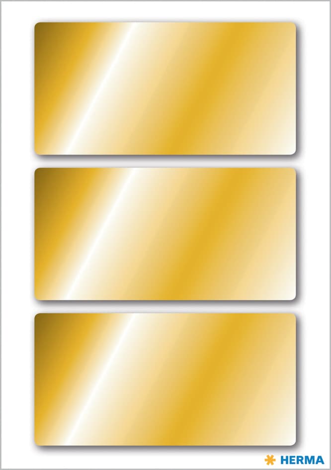 Herma Weihnachts-Sticker, Eckig, 34 X 67 Mm, Gold