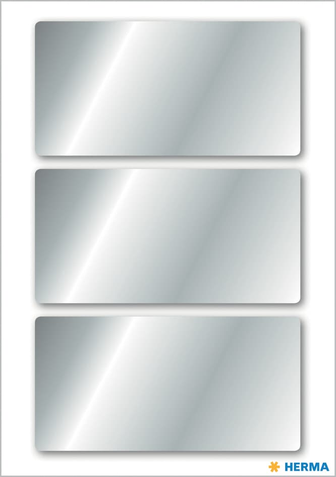 Herma Weihnachts-Sticker, Eckig, 34 X 67 Mm, Silber