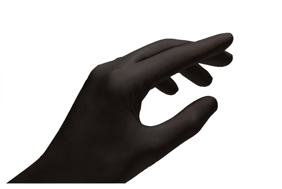 Lifemed Nitril-Handschuh, Schwarz, Puderfrei, Größe L