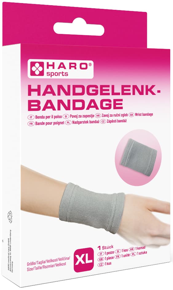 Haro Sportbandage , Handgelenk, , Größe: Xl, Grau