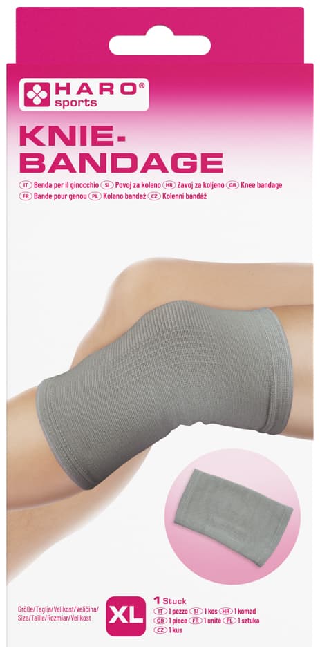 Haro Sportbandage , Knie, , Größe: Xl, Grau