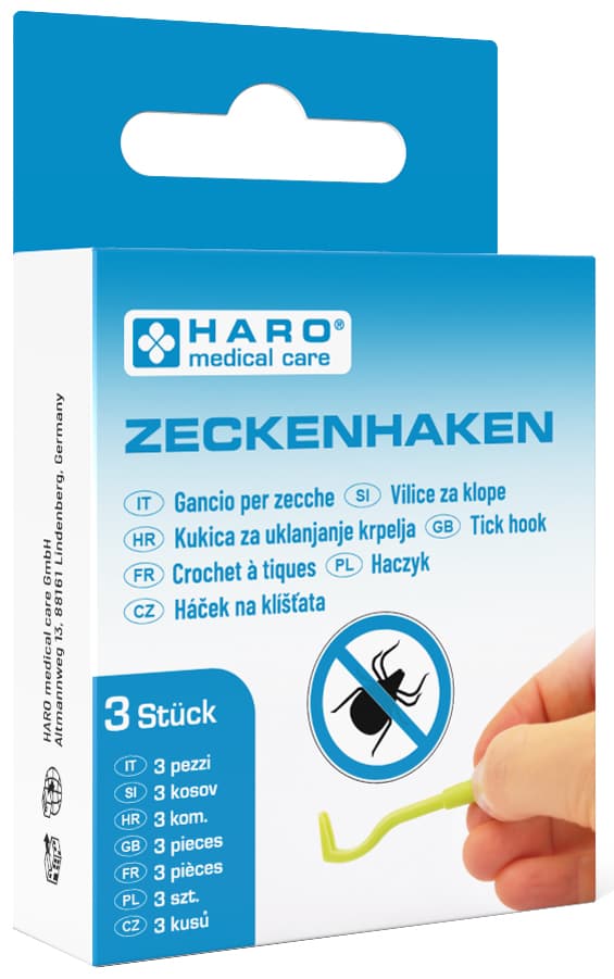 Haro Zeckenhaken, Aus Abs, Grün, 3er Set