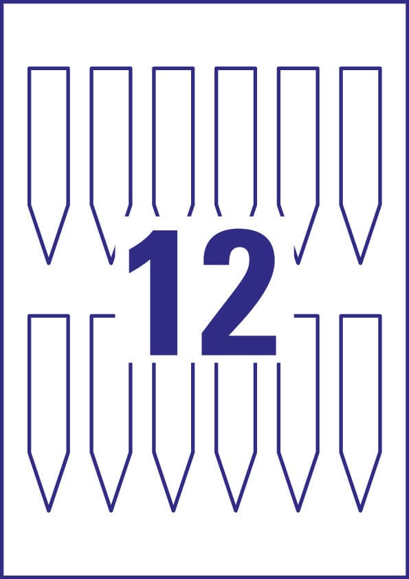 Avery Zweckform Steckschilder, Folie, 100 X 20 Mm, Weiß
