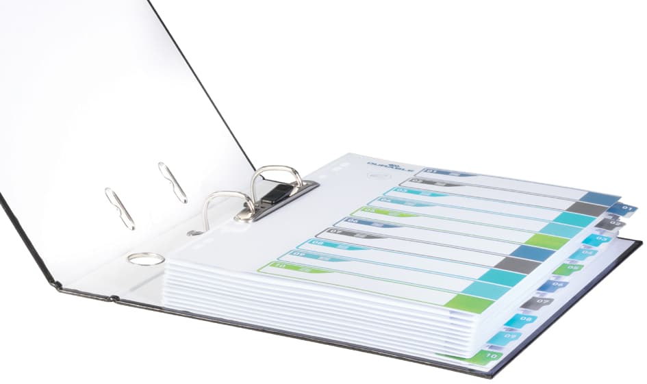 Durable Kunststoff-Register, Zahlen, A4+, 10-Teilig, 1 - 10