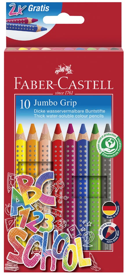 Faber-Castell Dreikant-Buntstifte Jumbo Grip, Promoetui