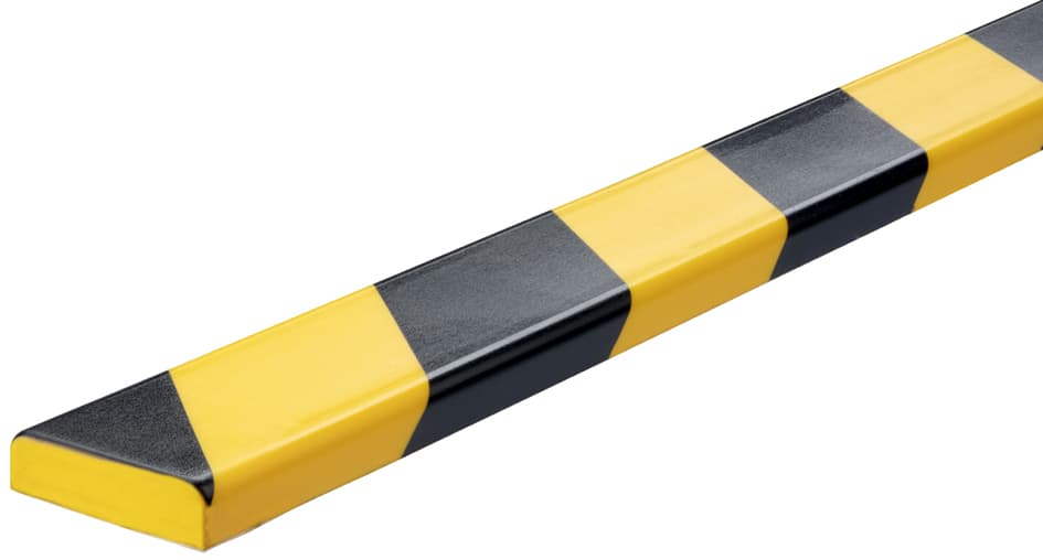 Durable Flächenschutzprofil S10, Länge: 1 M, Schwarz/Gelb