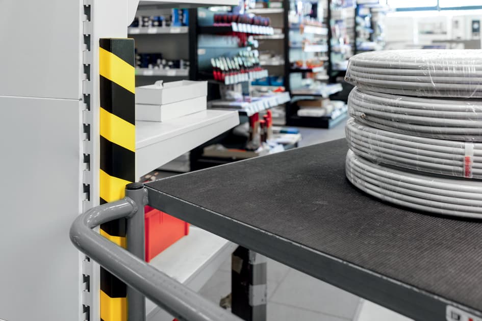 Durable Flächenschutzprofil S20, Länge: 1 M, Schwarz/Gelb