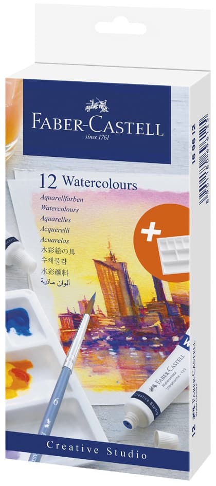 Faber-Castell Aquarellfarbe In Tube, 12er Kartonetui