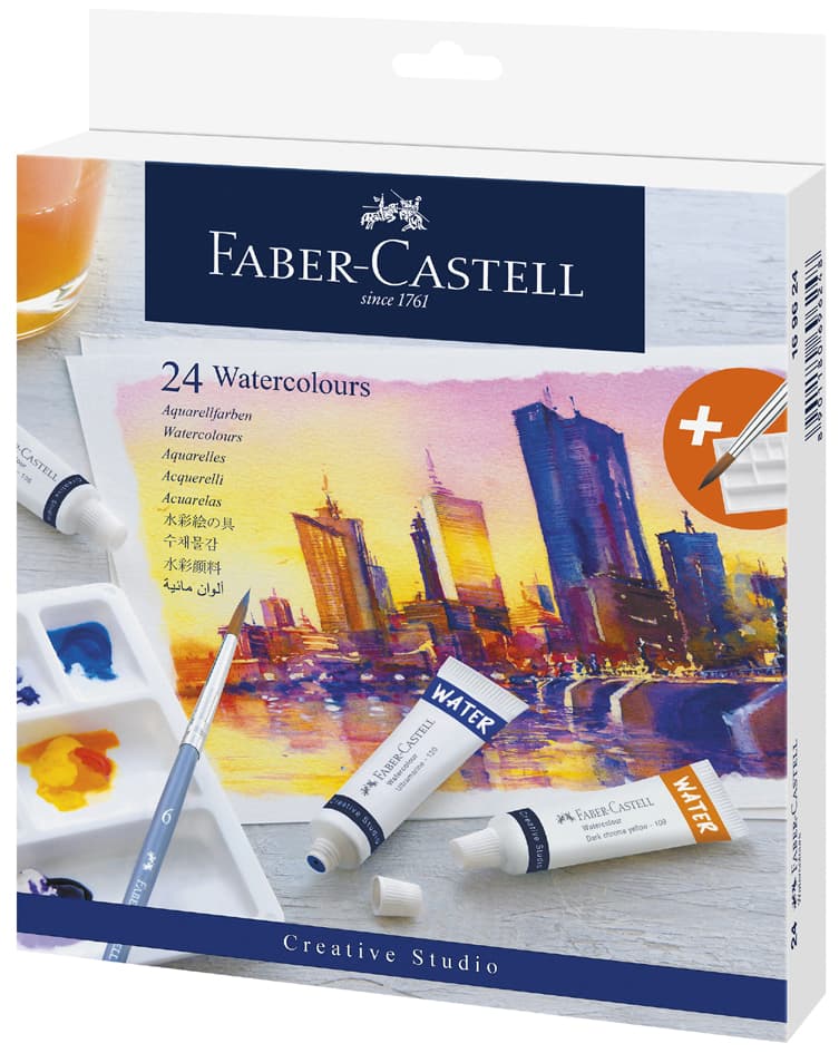 Faber-Castell Aquarellfarbe In Tube, 24er Kartonetui