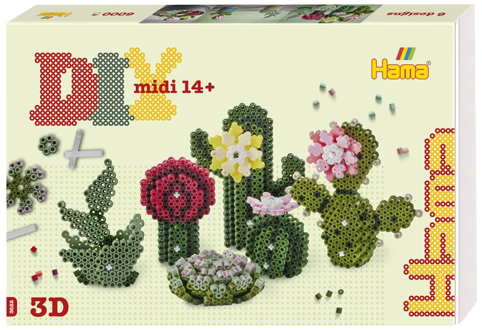 Hama Bügelperlen Midi Art , Sukkulenten, , Geschenkpackung