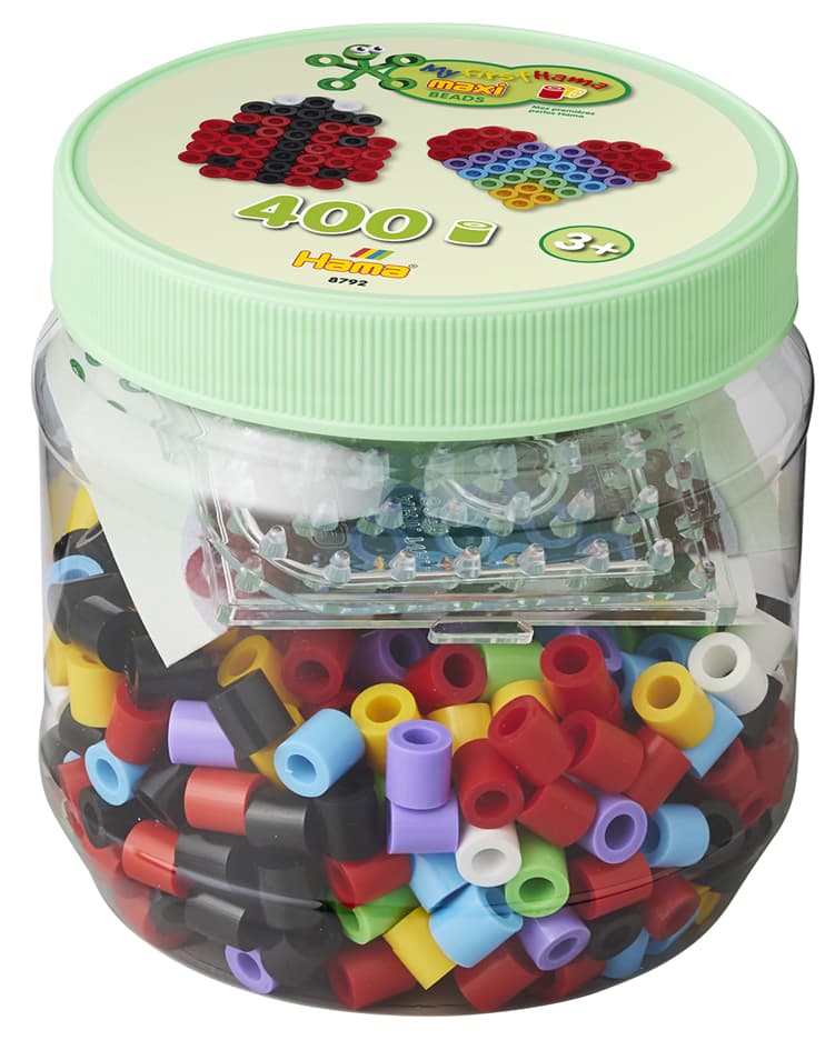 Hama Bügelperlen Maxi, In Kunststoffdose, Grüner Deckel