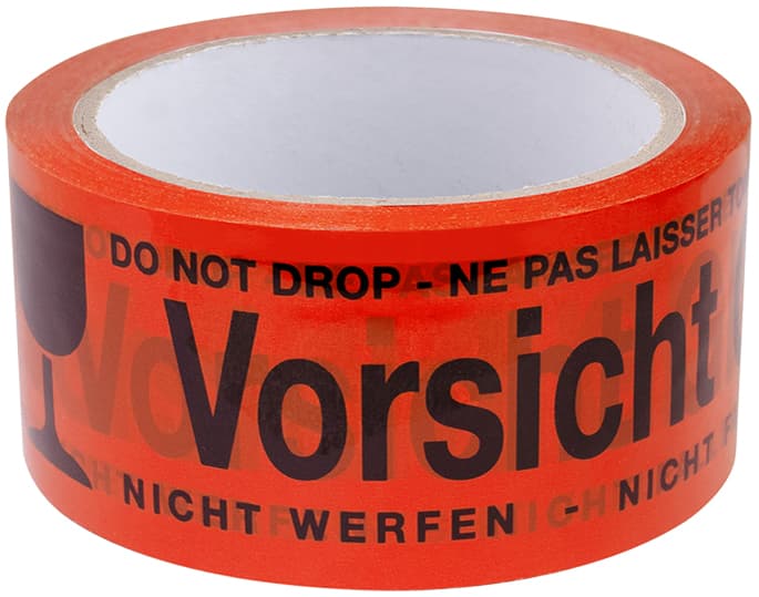Logilink Signalklebeband , Vorsicht Glas, !, Rot, Aus Pp