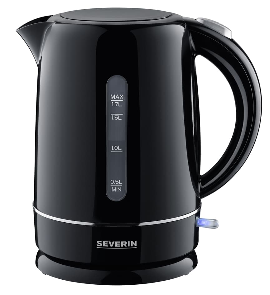 Severin Wasserkocher Wk 4322, 1,7 Liter, Schwarz