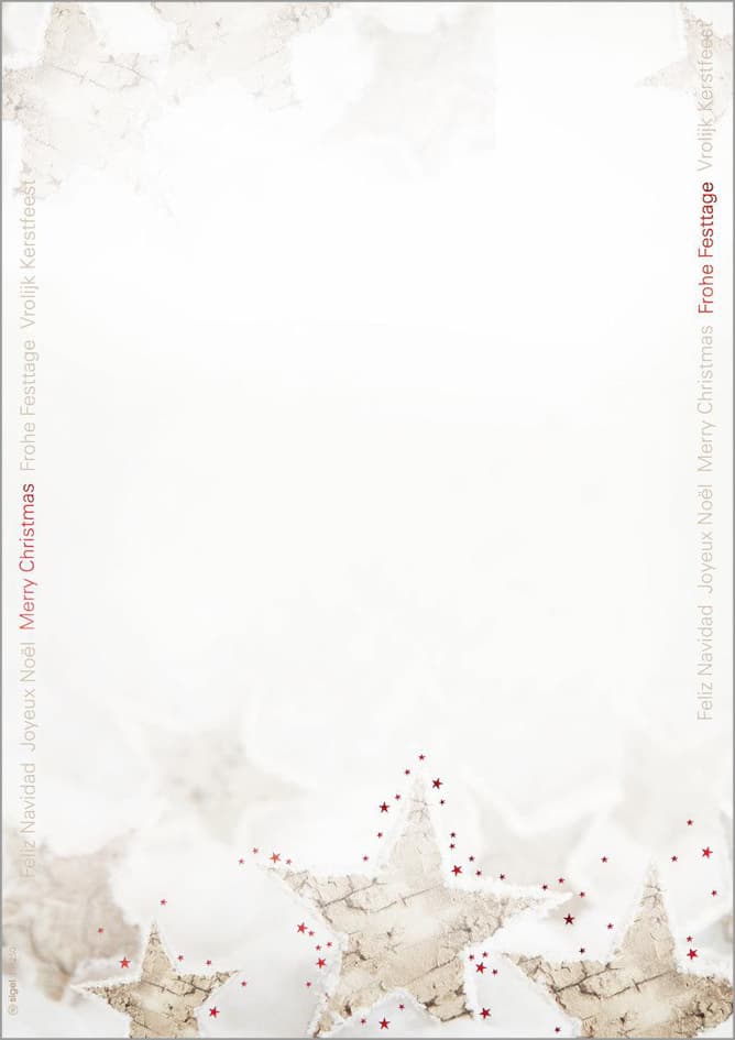 Sigel Weihnachts-Motiv-Papier Christmas Timber, A4, 90 G/Qm