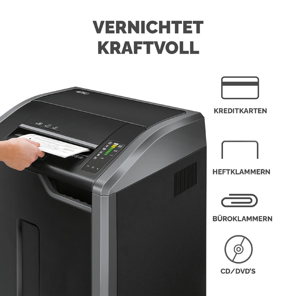 Fellowes Aktenvernichter Powershred 425ci, Partikel