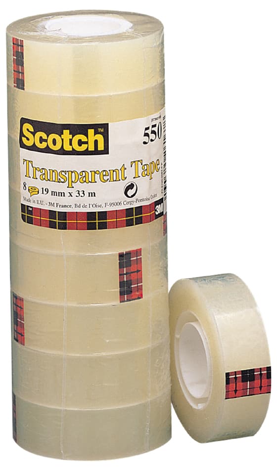 Scotch Klebefilm 550, Transparent, 19 Mm X 33 M