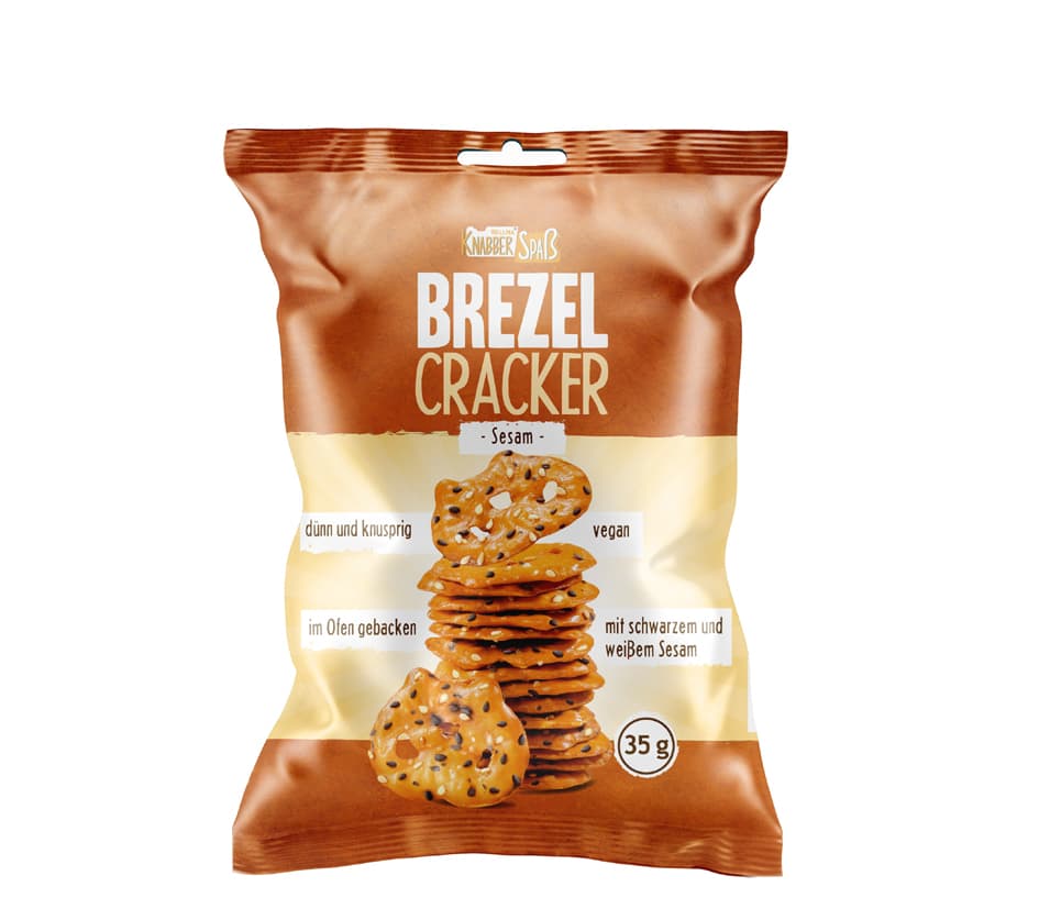 Hellma Brezel Cracker Sesam, Im Portionsbeutel À 35 G
