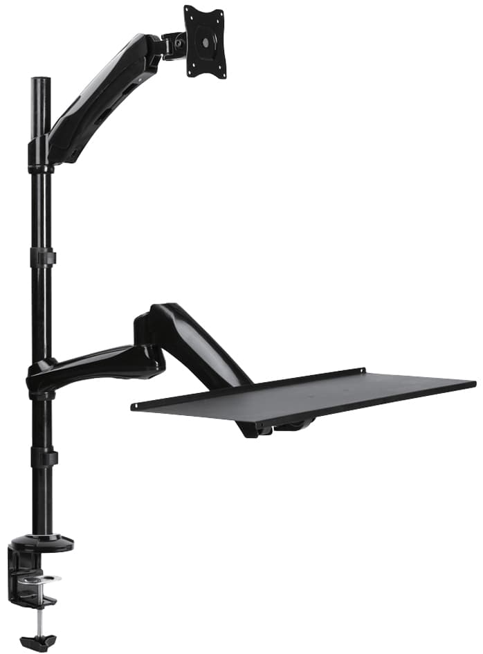 Logilink Sitz-Steh Arbeitsplatz, Für 1 Monitor, Schwarz