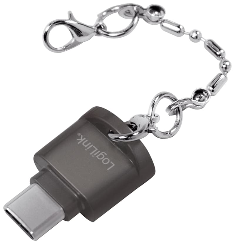 Logilink Usb 2.0 Card Reader Als Schlüsselanhänger, Schwarz