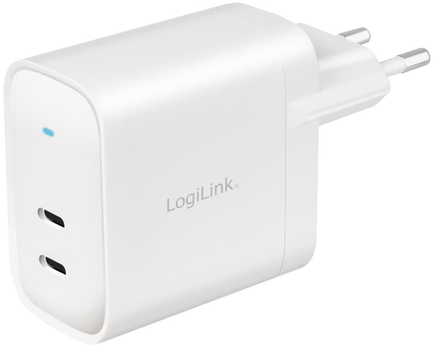 Logilink Usb-Steckdosenadapter, 2x Usb-C Pd, Weiß, 40 Watt