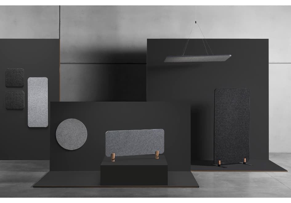 Archyi. Tisch-Trennwand Akustik Sculpo, 1.400 X 400 X 33 Mm