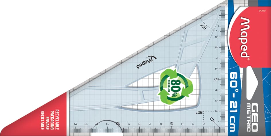 Maped Zeichendreieck Geometric 60 Grad, Kathetenlänge:210 Mm