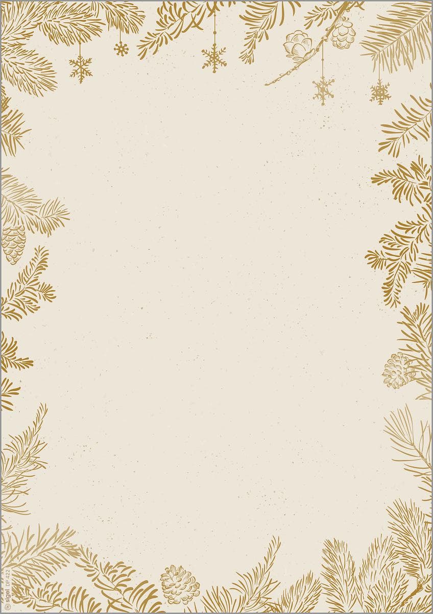 Sigel Weihnachts-Motiv-Papier Golden Christmas, A4, 90 G/Qm